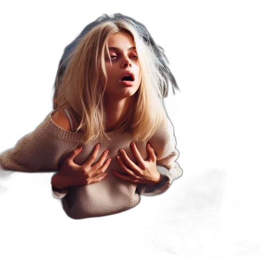 hair, jacket, dress, face transparent PNG cut-out