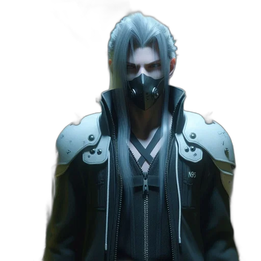 mask, jacket, face, creature transparent PNG cut-out