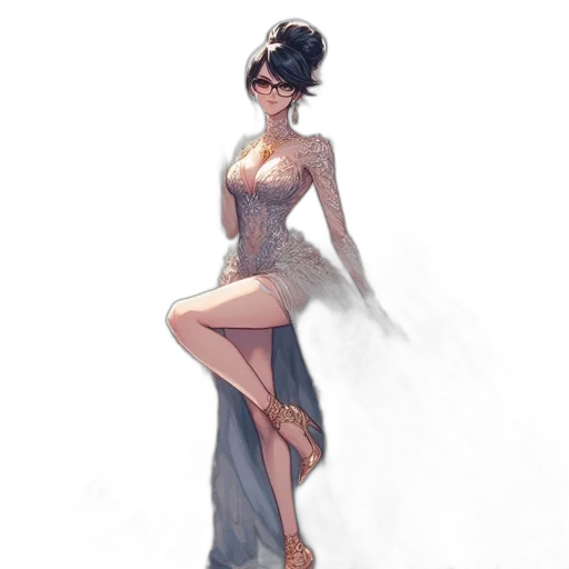 dress, staff, hat, crown transparent PNG cut-out