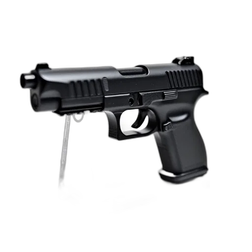 weapon, 3d render, black, plastic transparent PNG cut-out