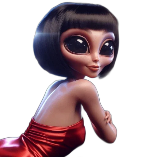 dress, jewelry, face, robot transparent PNG cut-out
