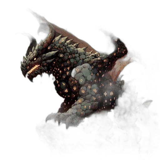dragon, creature, staff, animal transparent PNG cut-out