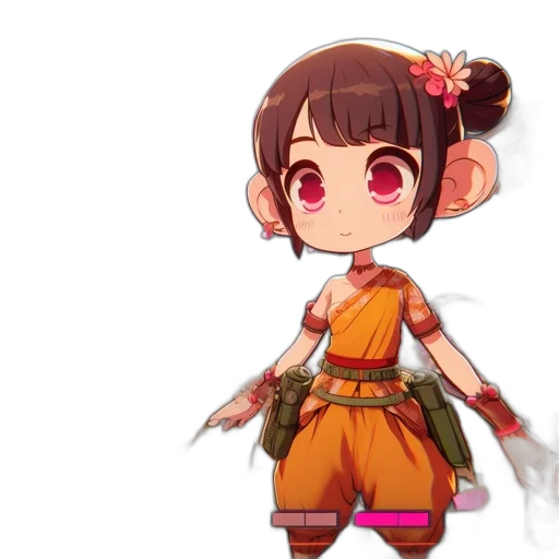 staff, weapon, dress, anime transparent PNG cut-out