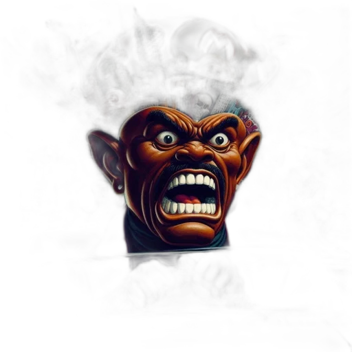 face, mask, staff, creature transparent PNG cut-out