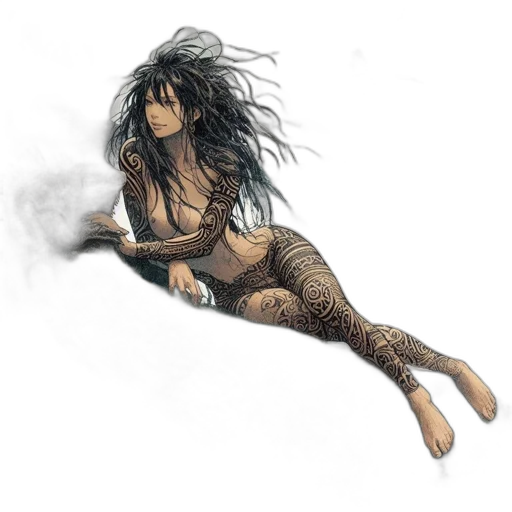 hair, creature, dragon, dress transparent PNG cut-out