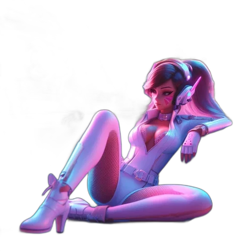 robot, concept art, cyberpunk, vaporwave transparent PNG cut-out