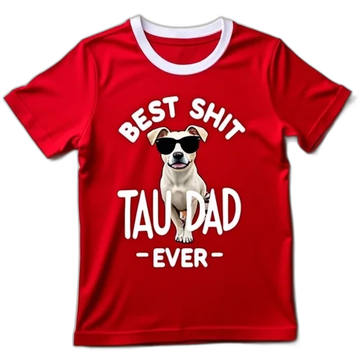 red, t-shirt, graphic, design transparent PNG cut-out