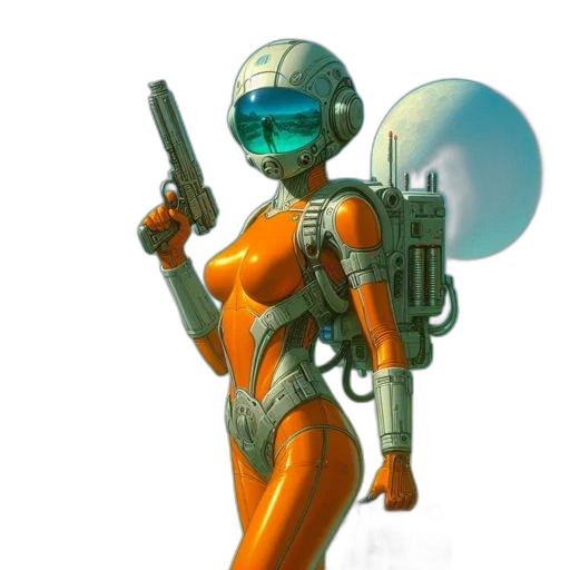 robot, weapon, staff, concept art transparent PNG cut-out
