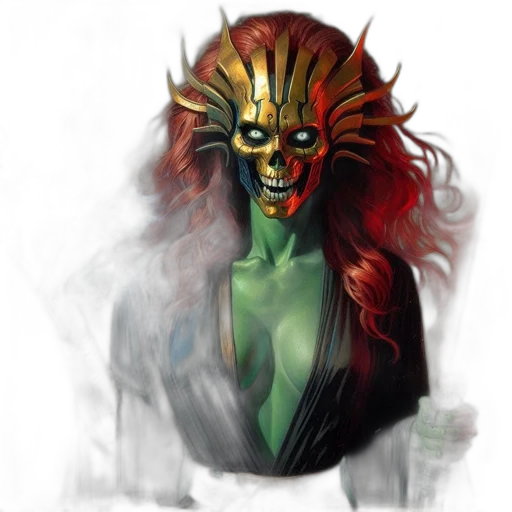 mask, creature, face, fantasy art transparent PNG cut-out