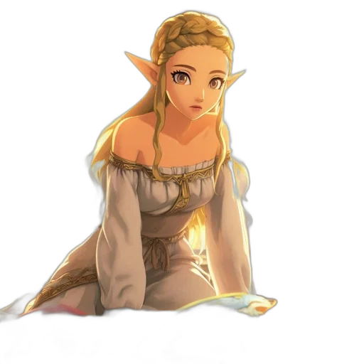 dress, face, staff, crown transparent PNG cut-out