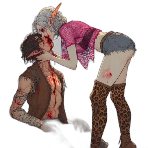 concept art, anime, watercolor, fantasy art transparent PNG cut-out