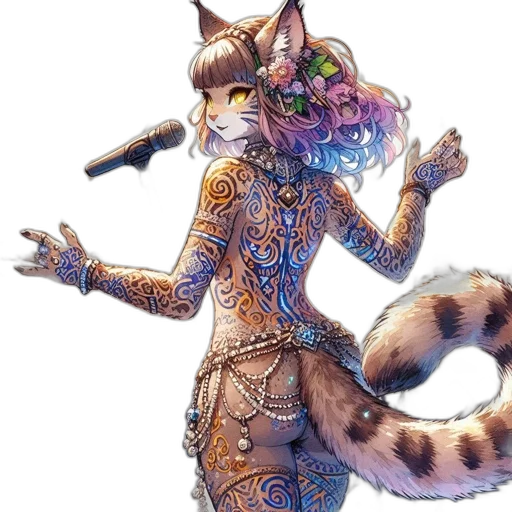 staff, dress, jewelry, creature transparent PNG cut-out