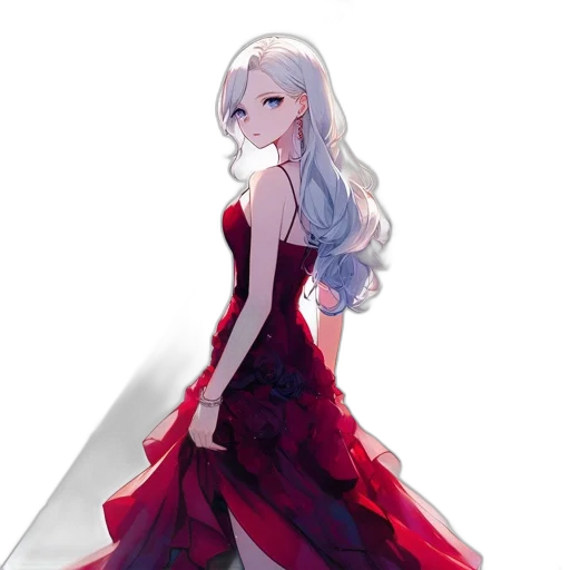 dress, crown, flower, staff transparent PNG cut-out