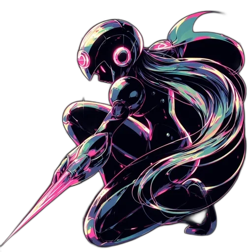 weapon, sword, creature, staff transparent PNG cut-out