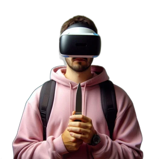 robot, staff, face, jacket transparent PNG cut-out