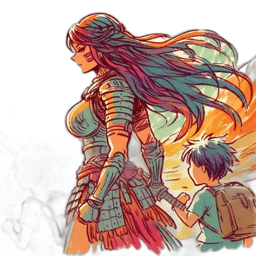 concept art, watercolor, fantasy art, comic book art transparent PNG cut-out