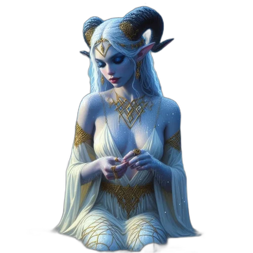 jewelry, dragon, dress, staff transparent PNG cut-out