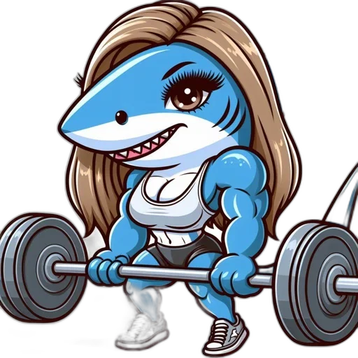 animal, cartoon, concept art, shark-human transparent PNG cut-out