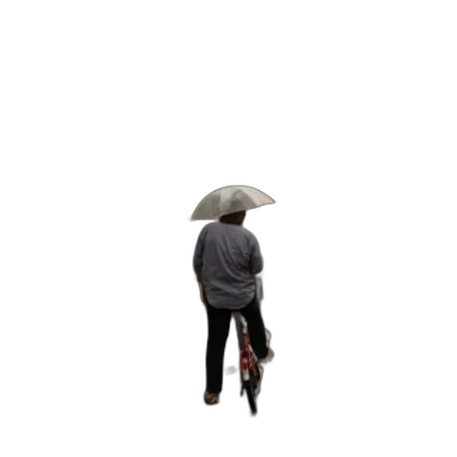 umbrella, hat, jacket, staff transparent PNG cut-out