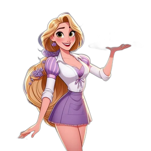 dress, staff, cartoon, fantasy art transparent PNG cut-out