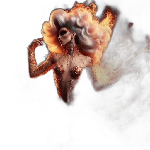 dragon, creature, hair, mask transparent PNG cut-out