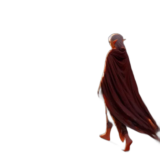 creature, dress, staff, sword transparent PNG cut-out