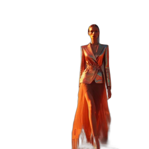 dress, jewelry, staff, 3d render transparent PNG cut-out