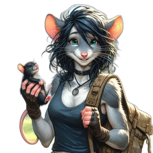 staff, animal, jacket, weapon transparent PNG cut-out