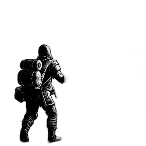 jacket, weapon, robot, sword transparent PNG cut-out