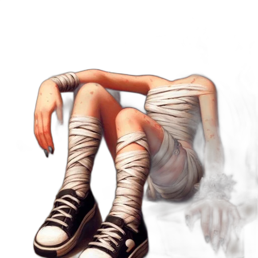 shoes, dress, mask, face transparent PNG cut-out