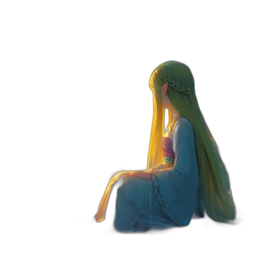 dress, creature, hair, mask transparent PNG cut-out