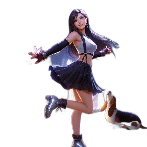 dress, staff, concept art, 3d render transparent PNG cut-out