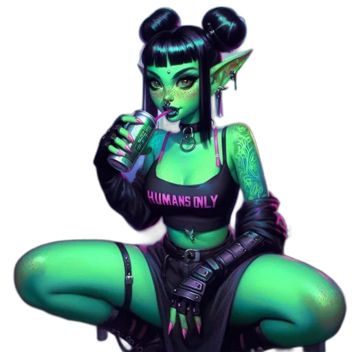 staff, cyberpunk, fantasy art, concept art transparent PNG cut-out