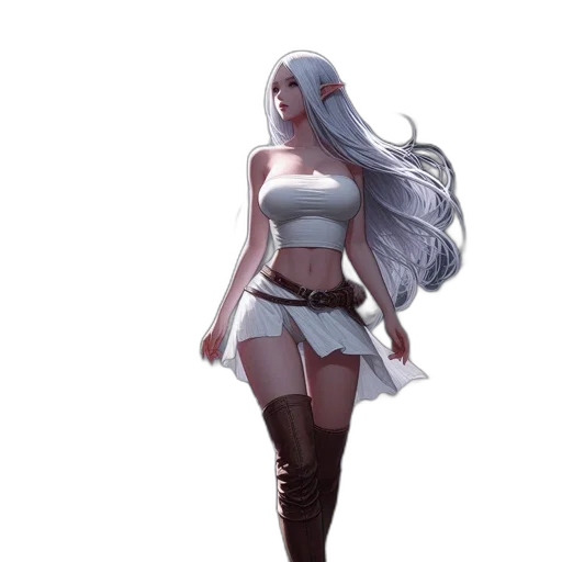 dress, concept art, fantasy art, comic book art transparent PNG cut-out