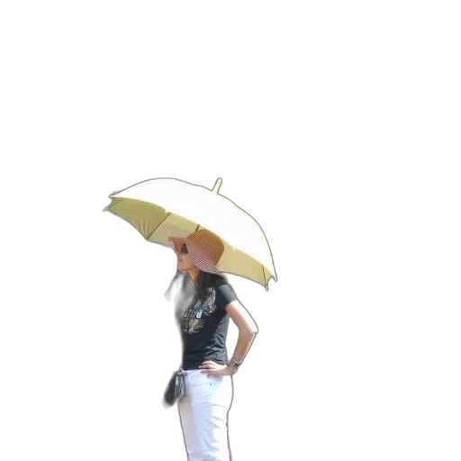 umbrella, hat, staff, dress transparent PNG cut-out