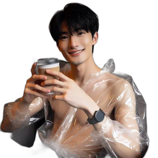 jacket, face, creature, robot transparent PNG cut-out