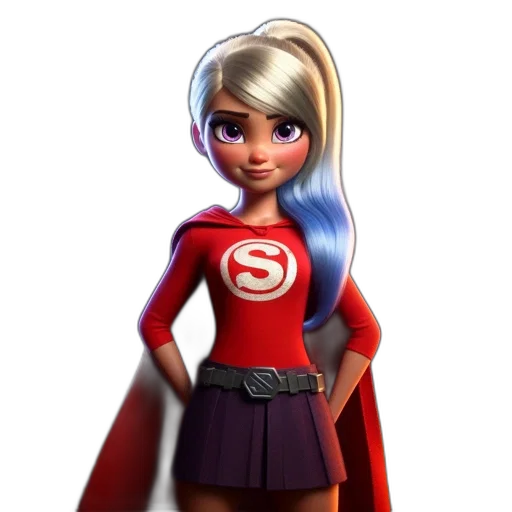 staff, dress, 3d render, comic book art transparent PNG cut-out