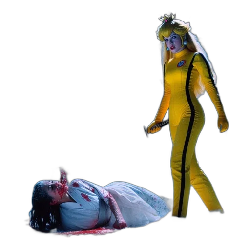 dress, creature, robot, staff transparent PNG cut-out