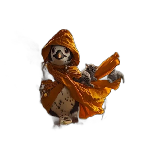 jacket, animal, mask, staff transparent PNG cut-out