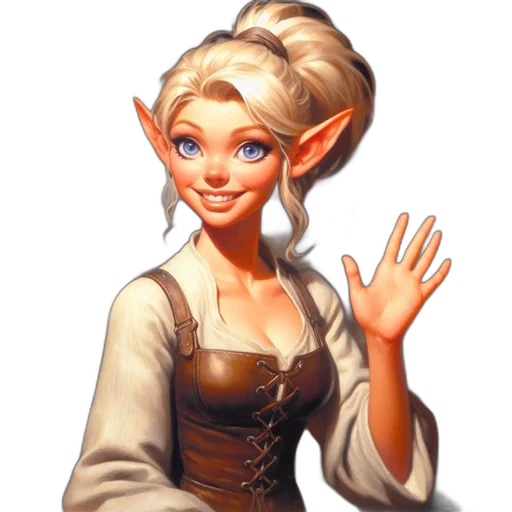 staff, face, dress, fantasy art transparent PNG cut-out