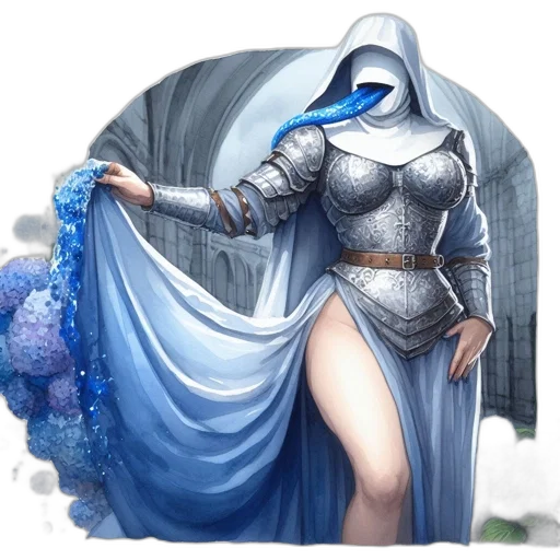 dress, staff, jewelry, sword transparent PNG cut-out