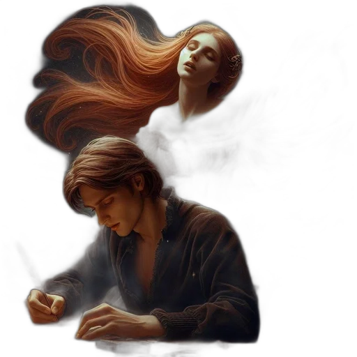 hair, concept art, fantasy art, photorealistic transparent PNG cut-out