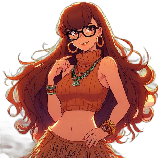 dress, hair, jewelry, anime transparent PNG cut-out