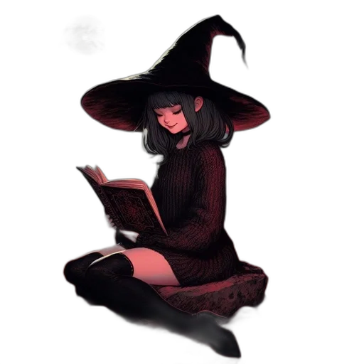 hat, dress, staff, creature transparent PNG cut-out