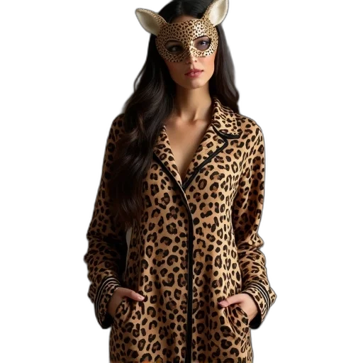 dress, mask, animal, leopard transparent PNG cut-out