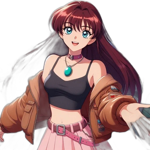 jacket, dress, weapon, staff transparent PNG cut-out