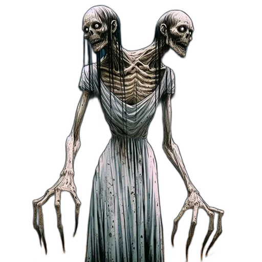 dress, creature, staff, robot transparent PNG cut-out
