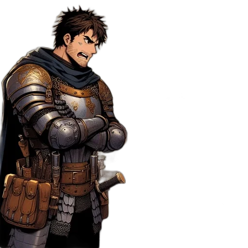 weapon, sword, staff, jacket transparent PNG cut-out