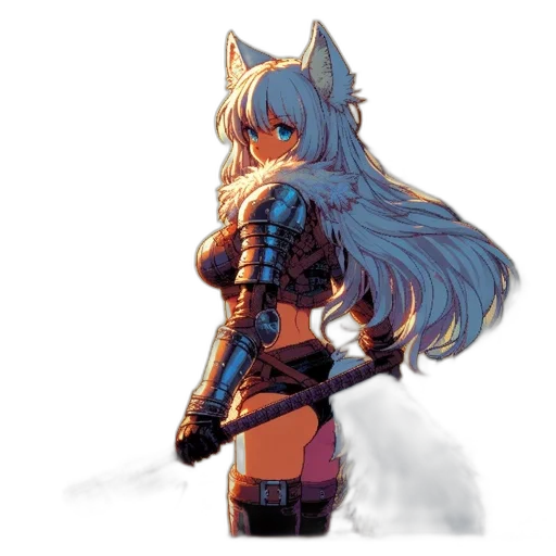 staff, dress, robot, weapon transparent PNG cut-out