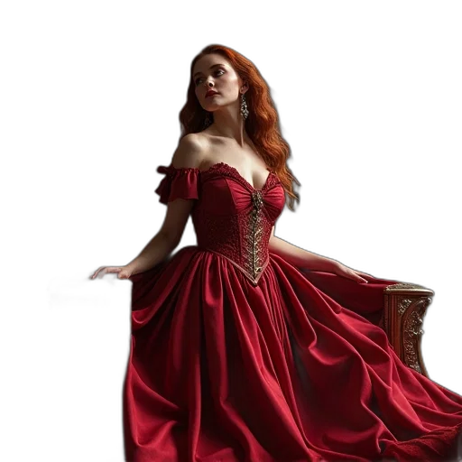 dress, crown, fantasy art, concept art transparent PNG cut-out